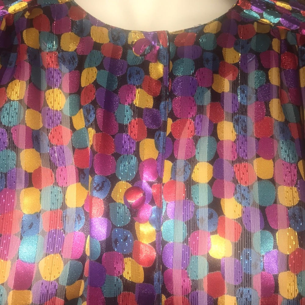 Vintage Vibrant Blouse! Fab!!! - Picture 3 of 6